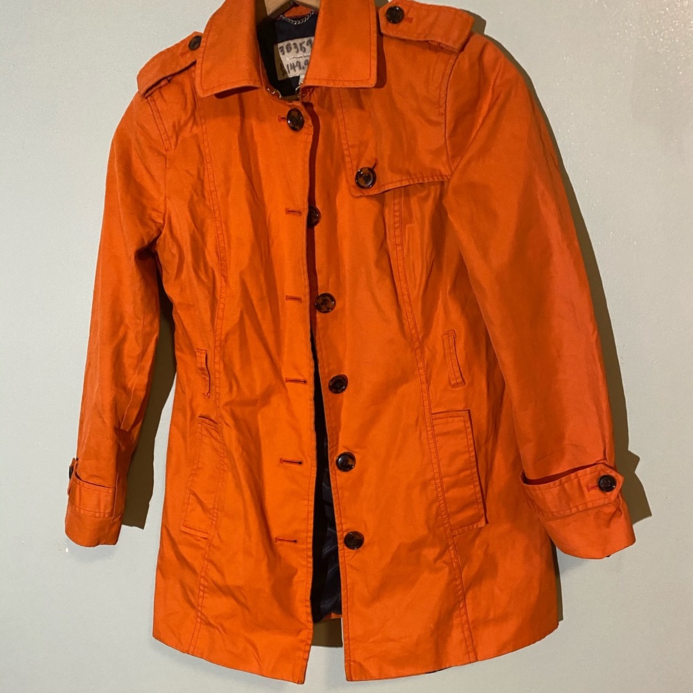 Banana Republic Trench Coat, Orange , Petite Small
